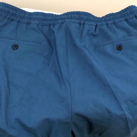 Paul Smith Green Turquoise Drawstring Trousers Pants Mens Size 34 Wool Blend NEW - Picture 3 of 6